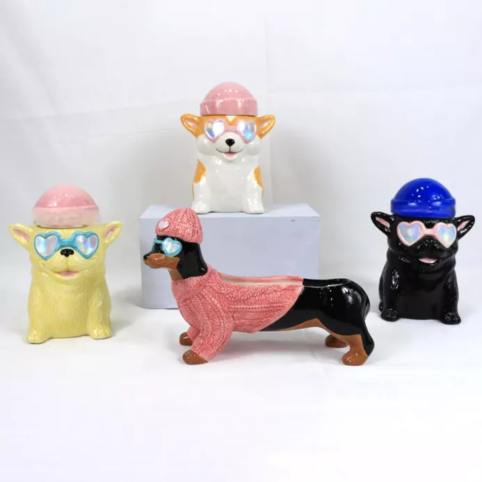 Sealbhóir coinnle ceirmeach ainmhí Sealbhóir coinnle ceirmeach ainmhí