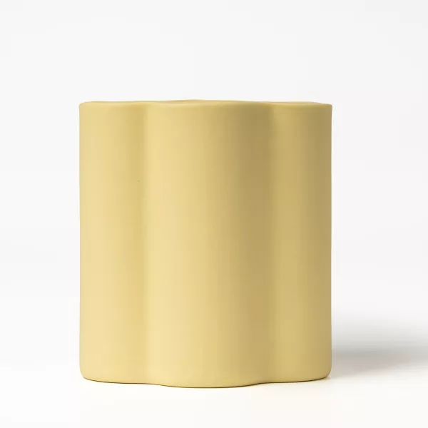 Sealbhóir Coinnle Ceirmeach Ealaíne Floral Edge