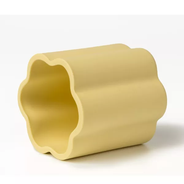 Sealbhóir Coinnle Ceirmeach Ealaíne Floral Edge