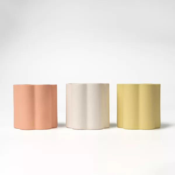 Sealbhóir Coinnle Ceirmeach Ealaíne Floral Edge Sealbhóir Coinnle Ceirmeach Ealaíne Floral Edge