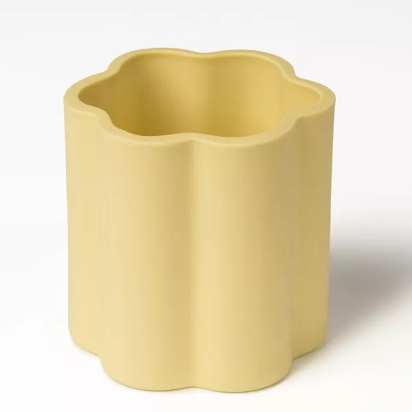 Sealbhóir Coinnle Ceirmeach Ealaíne Floral Edge