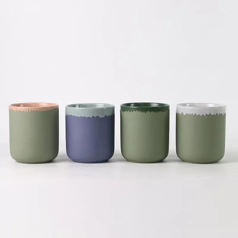 Sealbhóir Candle Ceirmeach le Críochnaigh Dath Nádúrtha