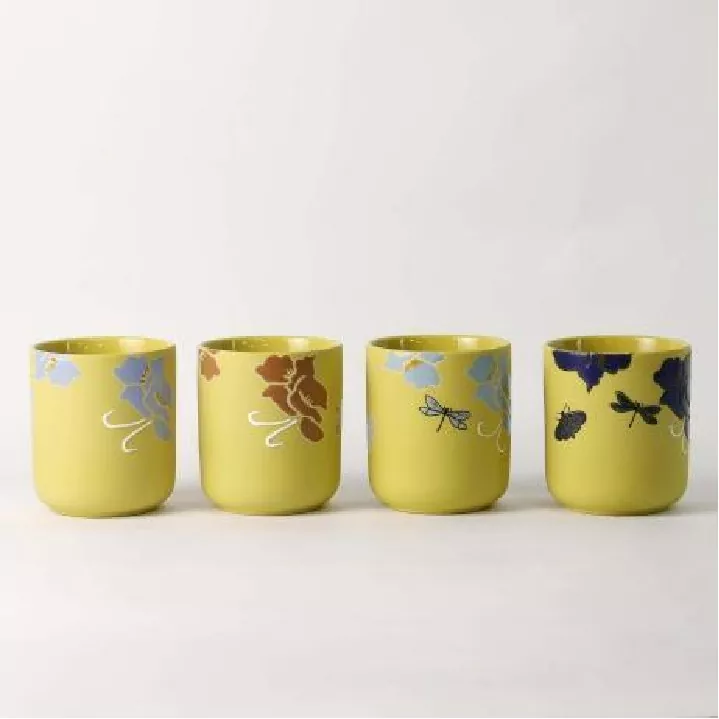 Coimirce Floral Sealbhóir Coinnle Ealaíne Péinteáilte le Láimhe