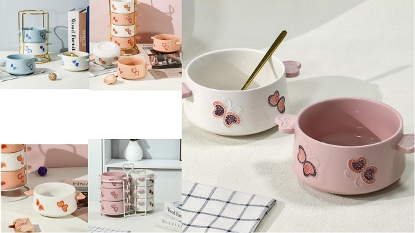 Dishwasher Safe Hand-Painted Ceramic Bowl