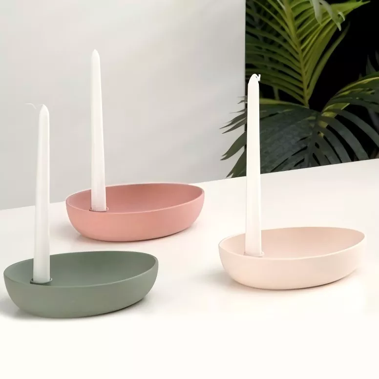 Sealbhóir Coinnle Ceirmeach Oval Nua-Aimseartha