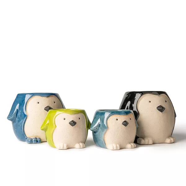 Sealbhóirí Coinnle Ceirmeacha Cruth Penguin