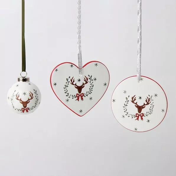 Maisiúchán Crann Nollag Ceirmeach Uathúil Lámhdhéanta